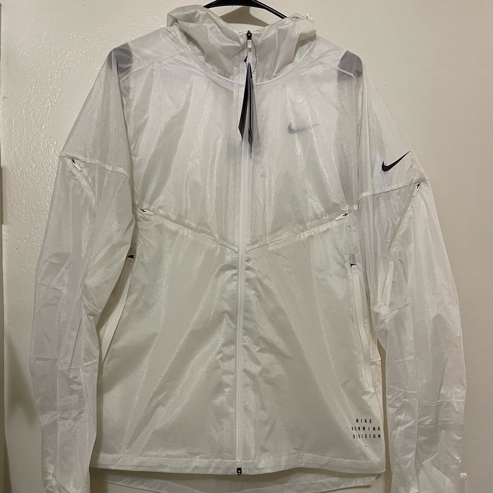 Nike STORM-FITADV Run Division Flash White Running Hood Jacket Size Large - Picture 1 of 11